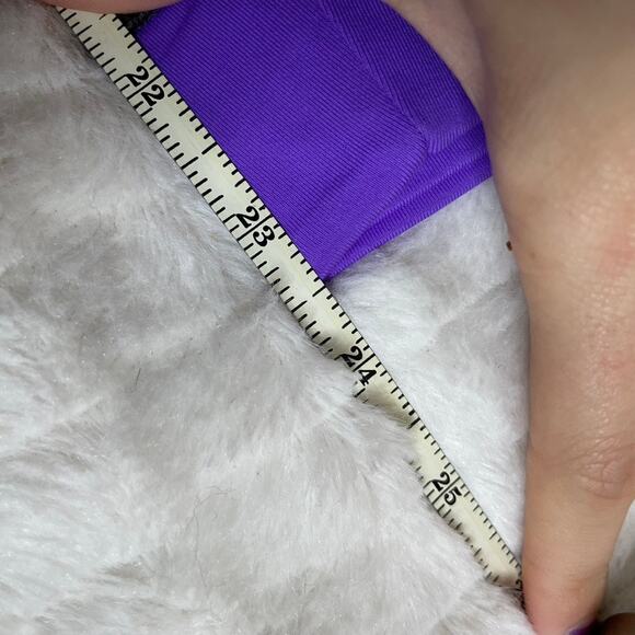 LULULEMON Amped Crop Yoga Workout Pants Crapri Soot Light White Power Purple 6 - Picture 6 of 7